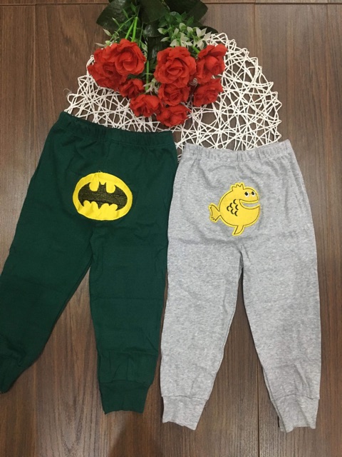 Set 5 quần mông thú thêu đắp hàng xuất dư bé trai