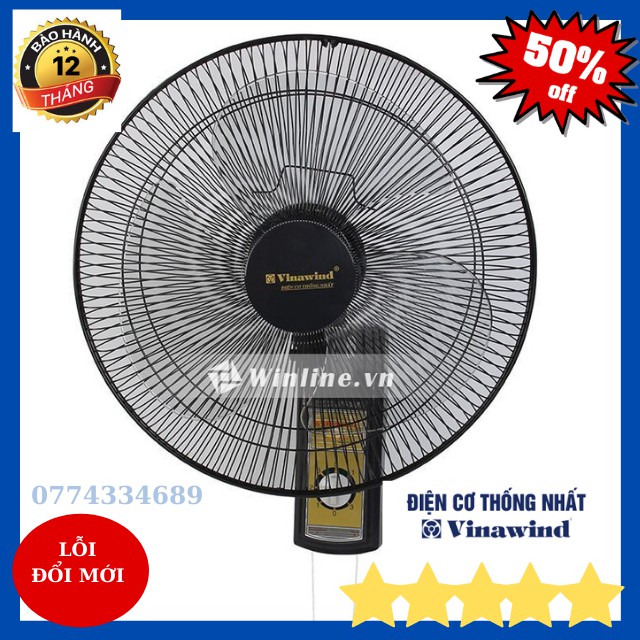 Quạt Treo Tường Điện Cơ Thống Nhất Vinawind QTT300-EĐ Sải Cánh 300mm Quạt Êm -Gió Tự Nhiên