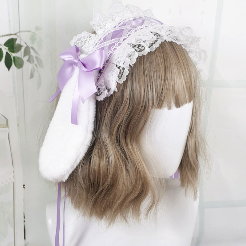 Băng đô cài tóc hình tai thỏ phong cách Lolita Nhật Bản đáng yêu 10MK | BigBuy360 - bigbuy360.vn