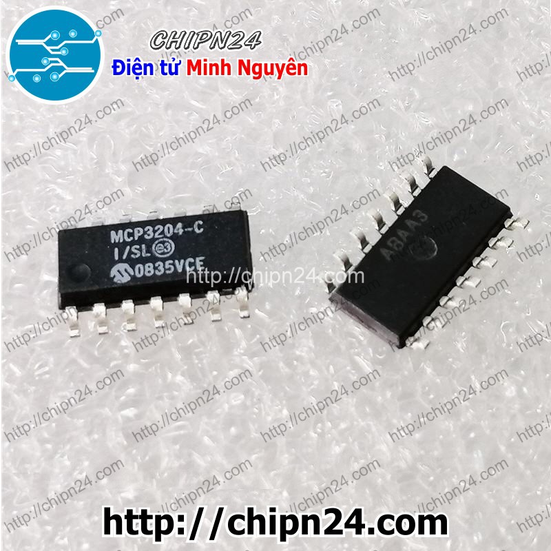 [1 CON] IC MCP3204 SOP-14 (SMD Dán) (MCP3204-CI/SL 3204)