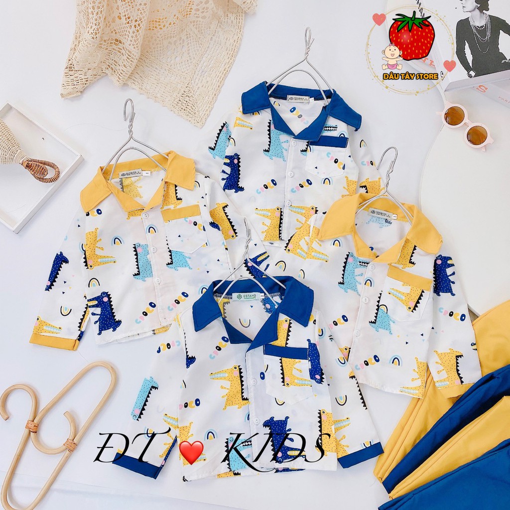 Bộ Đồ Pyjama Rời Dài Tay Họa Tiết Dễ Thương Cho Bé Trai Bé Gái DT68668 - DAUTAY_STORES