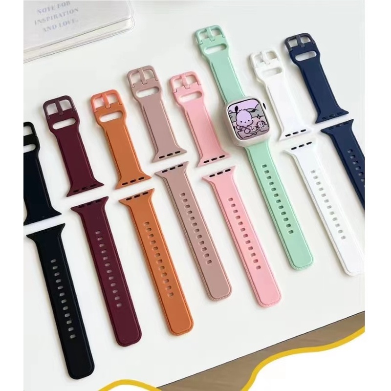 Dây Silicone Thay Thế Cho ĐồNg Hồ Apple 45mm 41mm44mm 40mm 42mm 38mm iWatch series 7 6 se 5 4 3 2