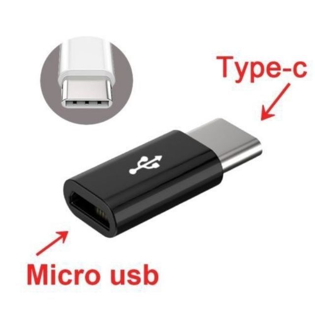 Giắc chuyển đổi cổng cắm micro USB sang đầu cắm USB 3.0 type-C tiện dụng