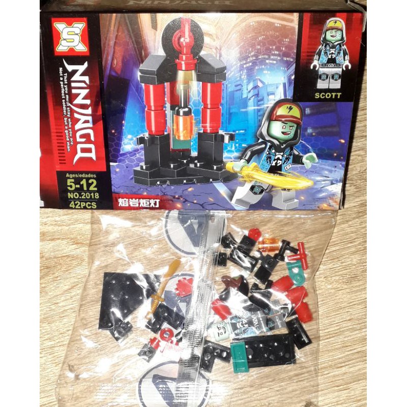 Lắp ráp 1 hộp LegoNinja 2018 Ngôi đền có nhiều chi tiết bằng nhựa