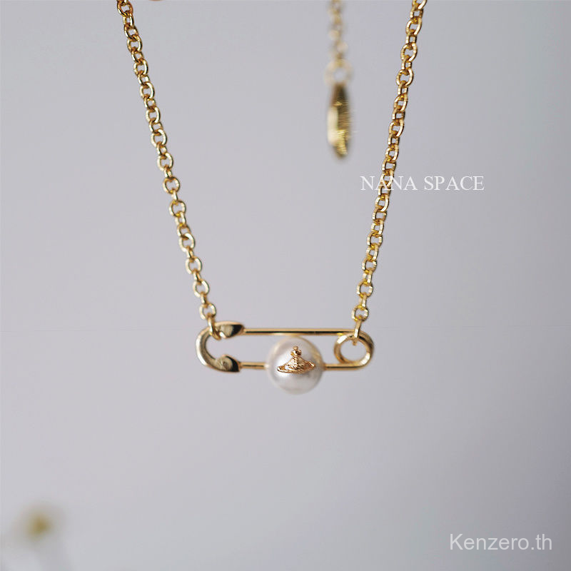 Vòng Cổ Choker Ngọc Trai Gỗ Vivienne West Mới