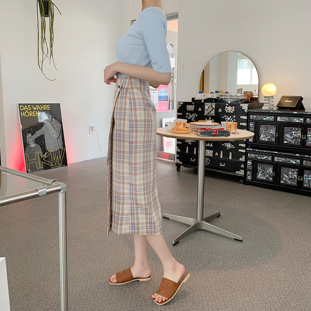 Chân Váy Midi Lưng Cao Sọc Ca Rô Thời Trang Thanh Lịch 34435 | BigBuy360 - bigbuy360.vn