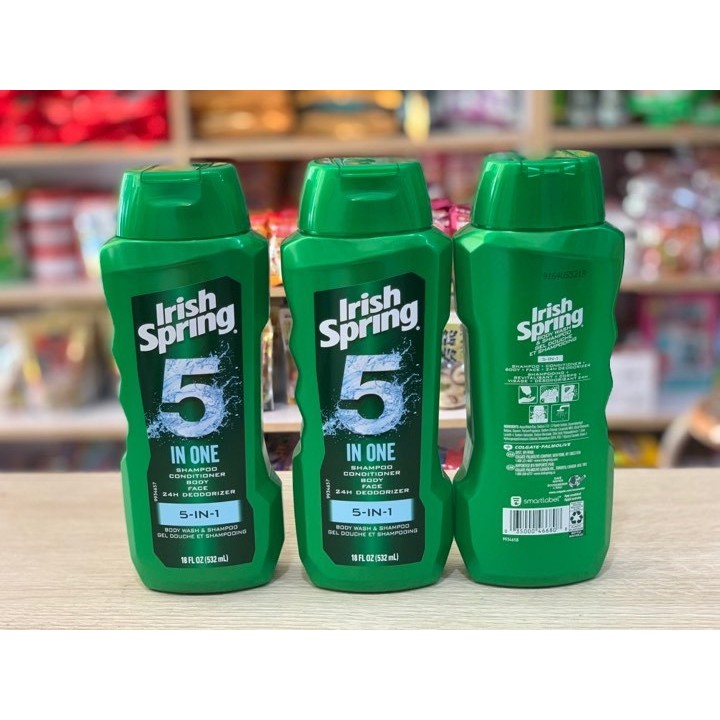 Sữa tắm gội toàn thân cho nam Irish Spring 5 in 1  _[HÀNG MỸ CHÍNH HÃNG]