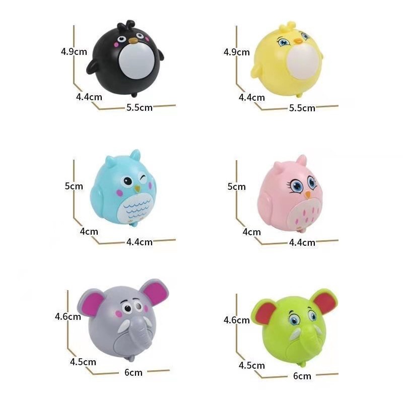 Đồ Chơi Trẻ Em Xe Chạy Cót Mini Hình Thú Dễ Thương, Có 6 Mẫu Các Con Thú Quen Thuộc Cho Bé Chơi