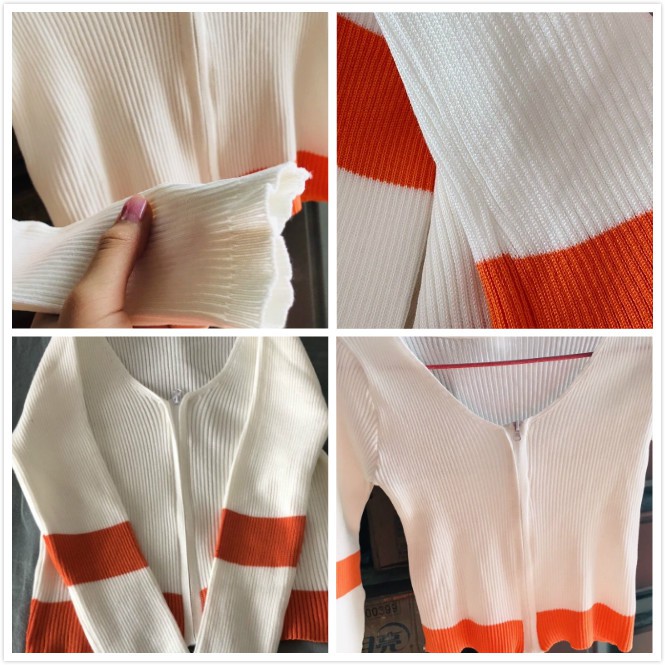 Áo thun lửng tay ngắn xẻ cổ chữ V phong cách thời trang cho nữ