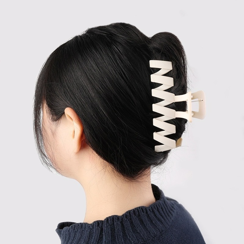 Kẹp Tóc Hình Gợn Sóng Mặt Nhám Phong Cách Hàn Quốc Cổ Điển Thời Trang Cho Nữ