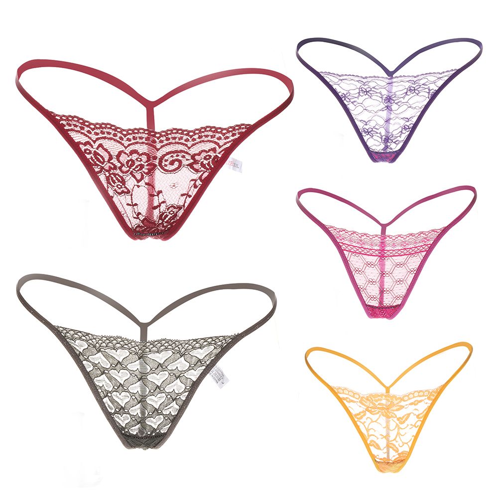 ❤LANSEL❤ 1pcs Random New Low Waist Briefs Transparent G-String Sexy Lingerie Underpants Women's Fashion Thong Seamless Lace Panties