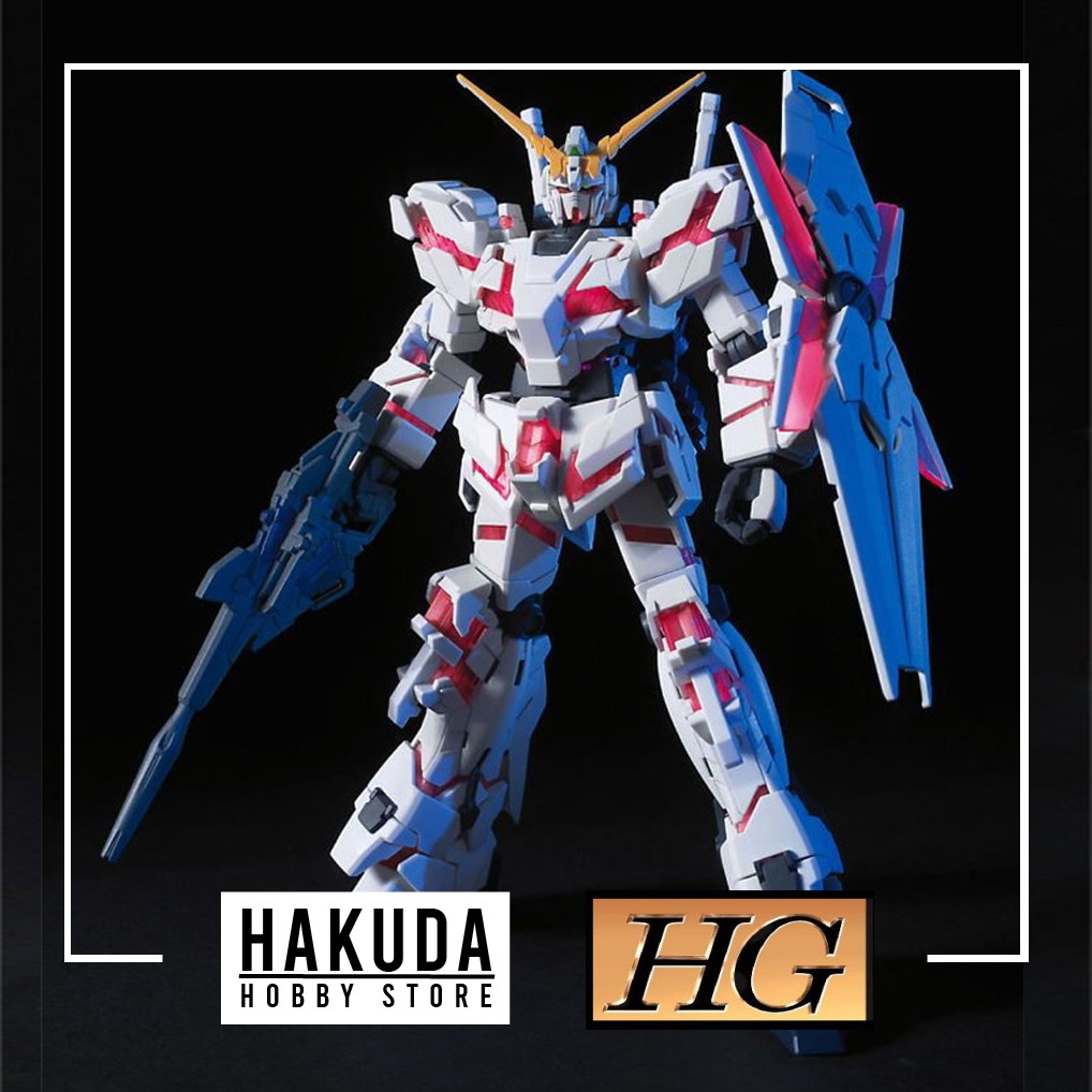 Mô hình HGUC 100 1/144 HG Unicorn Gundam (Destroy Mode) - Chính hãng Bandai Nhật Bản