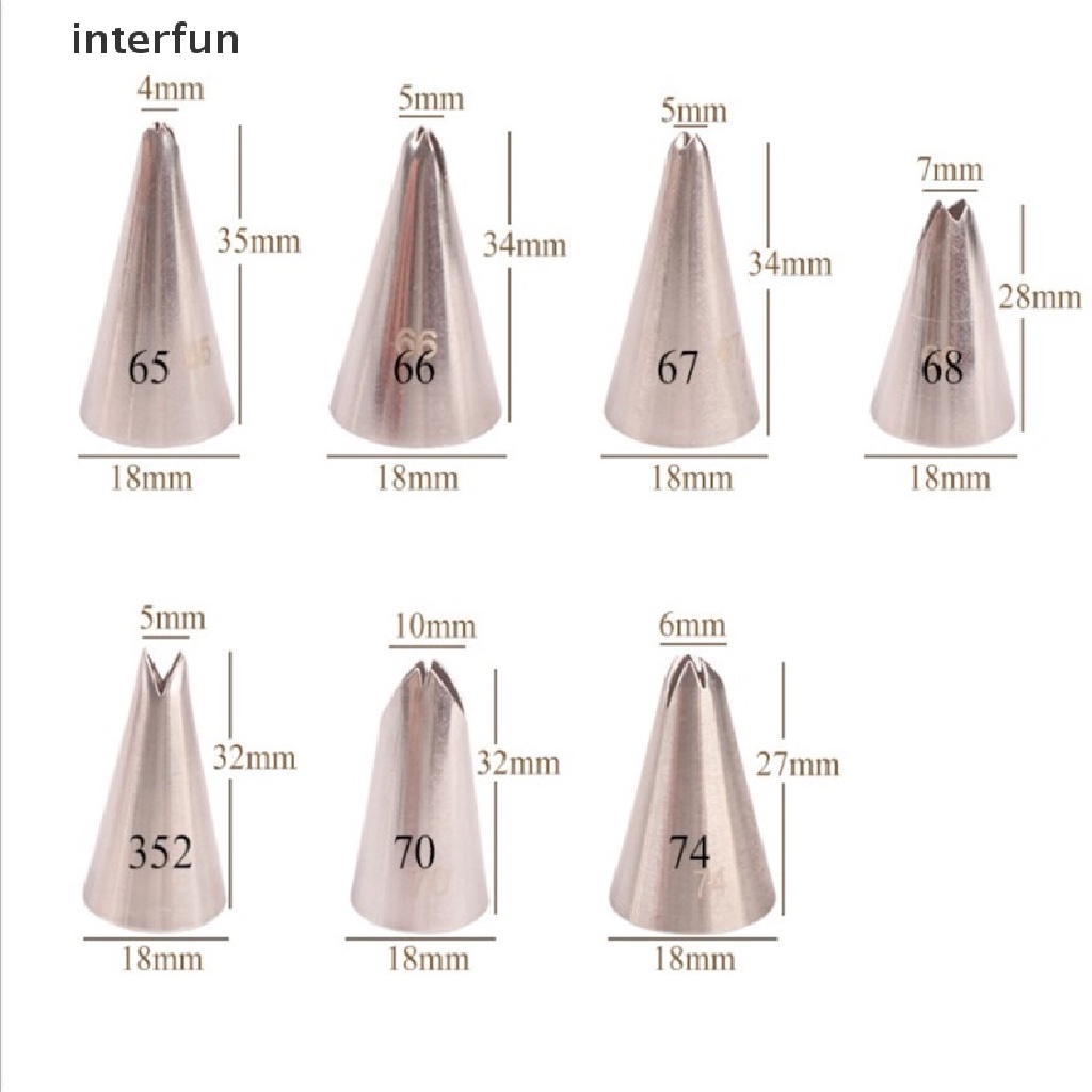 Bộ 7 Dụng Cụ Trang Trí Bánh Kem Bằng Inox Chuyên Dùng