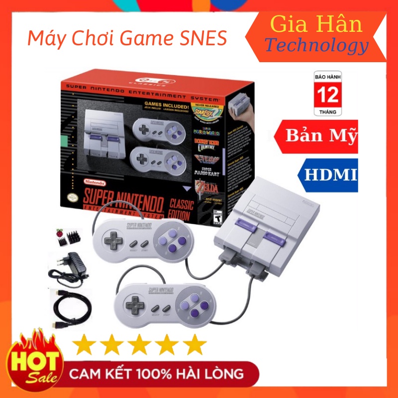 Máy Chơi Game 4 Nút HDMI NES 621 Trò (16Bit) - Máy Chơi Điện Tử 4 Nút SUPER MINI SFC Kết Nối Với TV