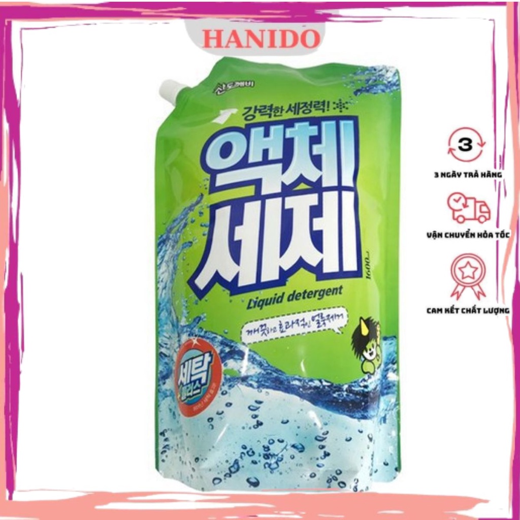 Nước giặt diệt khuẩn siêu sạch bảo vệ sợi vải Hàn Quốc Sandokkaebi korea đậm đặc 1.6L