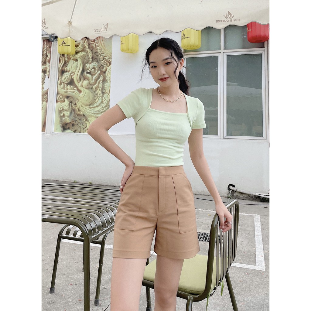 Happy Zoo - Quần shorts túi đắp ( 2 màu )