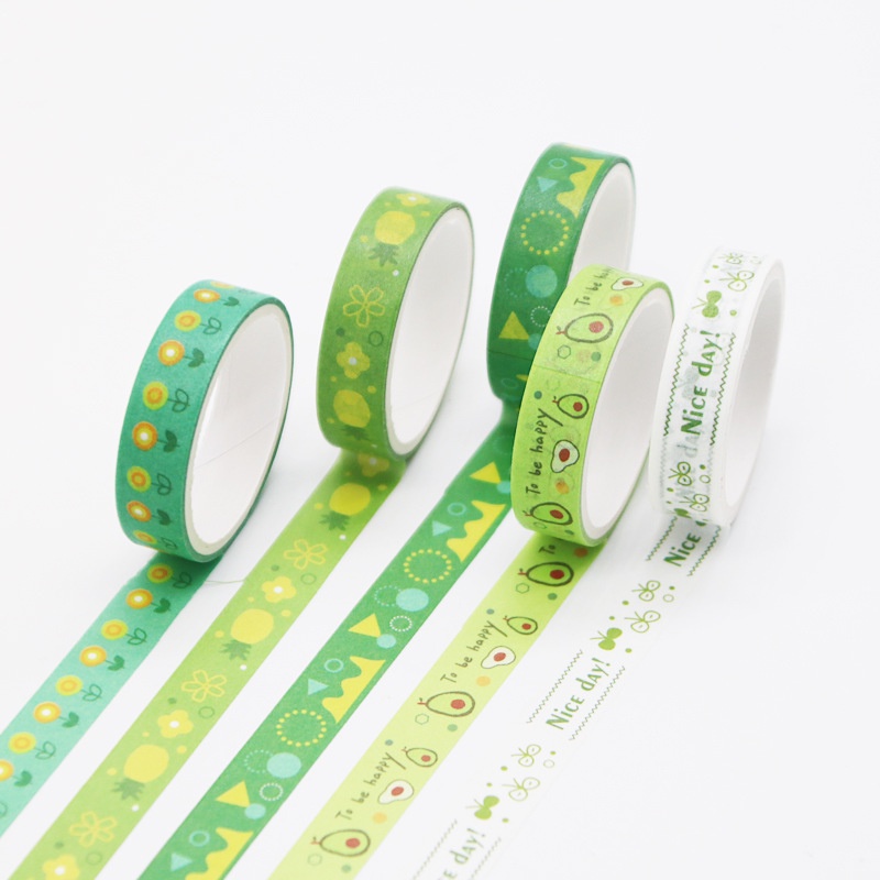 Set 5 Cuộn Washi Băng Dính Dùng Trang Trí - S4K203