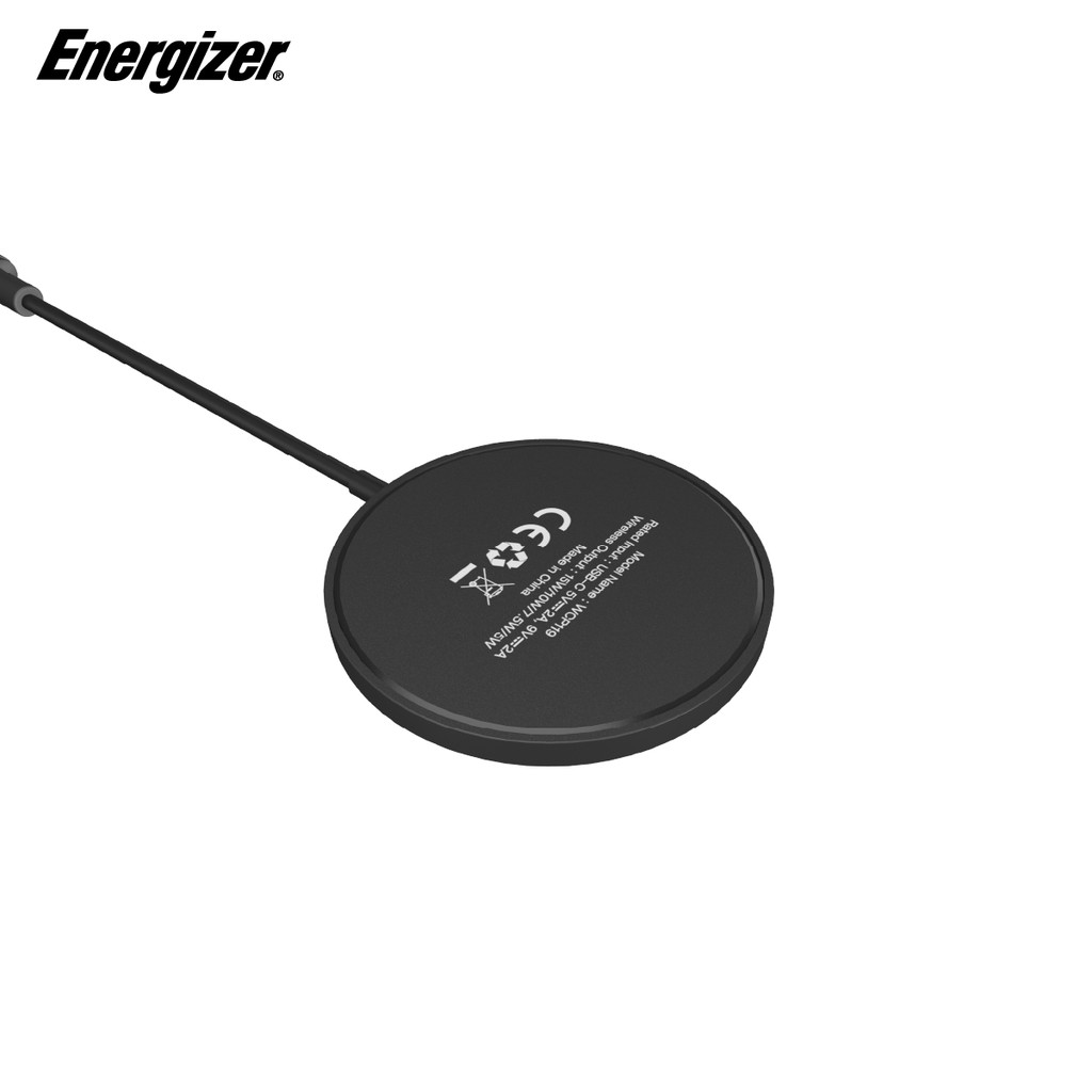 Miếng sạc Energizer MagPAD 15W kèm cáp TypeC WCP119 - Thiết kế từ tính, siêu mỏng, sạc nhanh - Hàng chính hãng