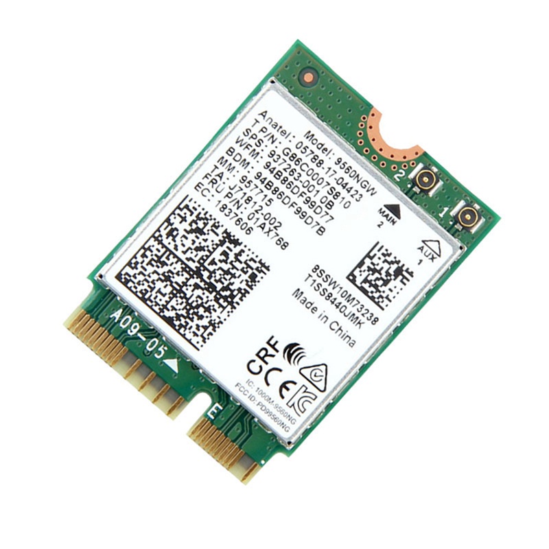 INTEL Thẻ Wifi Băng Tần Kép 1730Mbps AC 9560 Bluetooth 5.0 802.11Ac M.2 CNVI 9560NGW Để Bàn