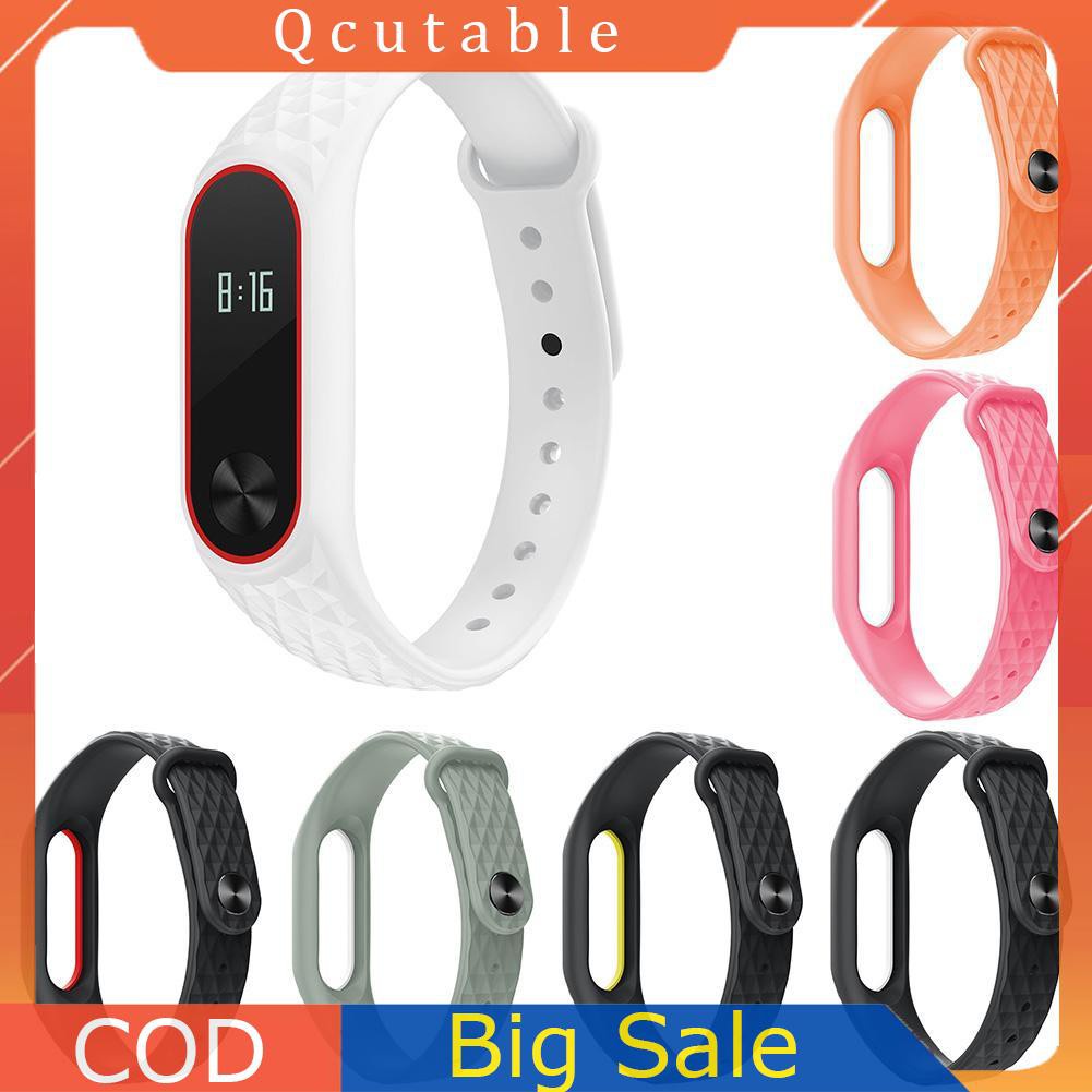 Soft TPU Silicone Bracelet Strap Wristband Replacement for Xiaomi Mi Band 2