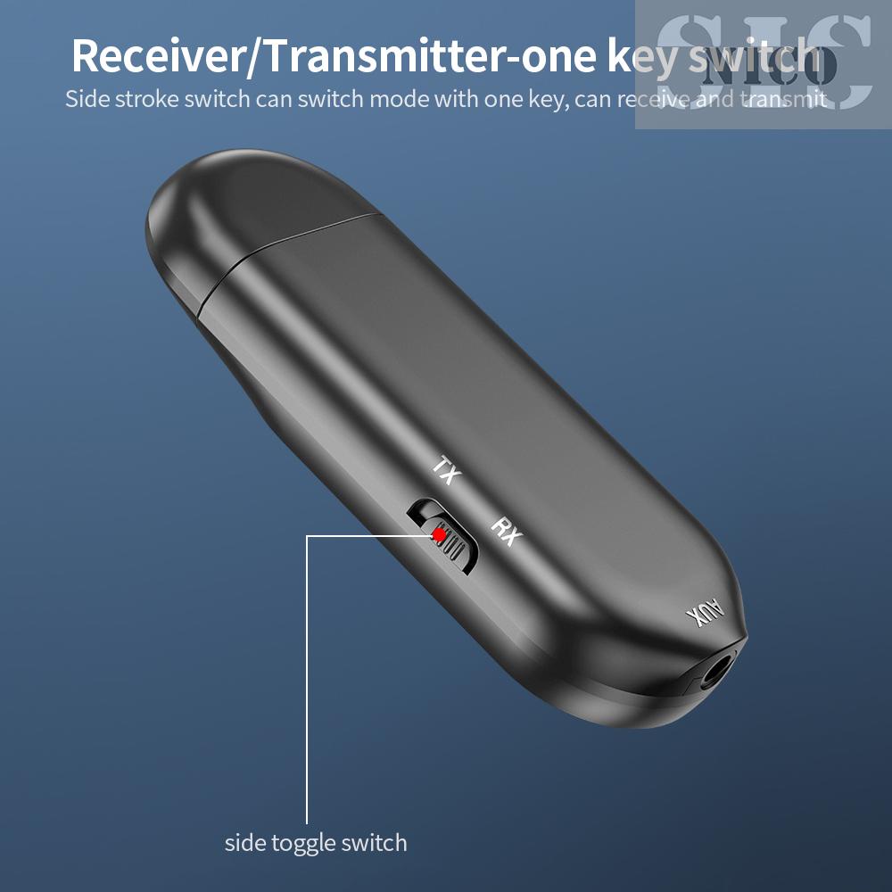 Bộ Chuyển Đổi Âm Thanh Bt 5.0 Màn Hình Lcd 2 Trong 1 + Bộ Chuyển Đổi Bt 8 Thiết Bị Màu Đen | BigBuy360 - bigbuy360.vn