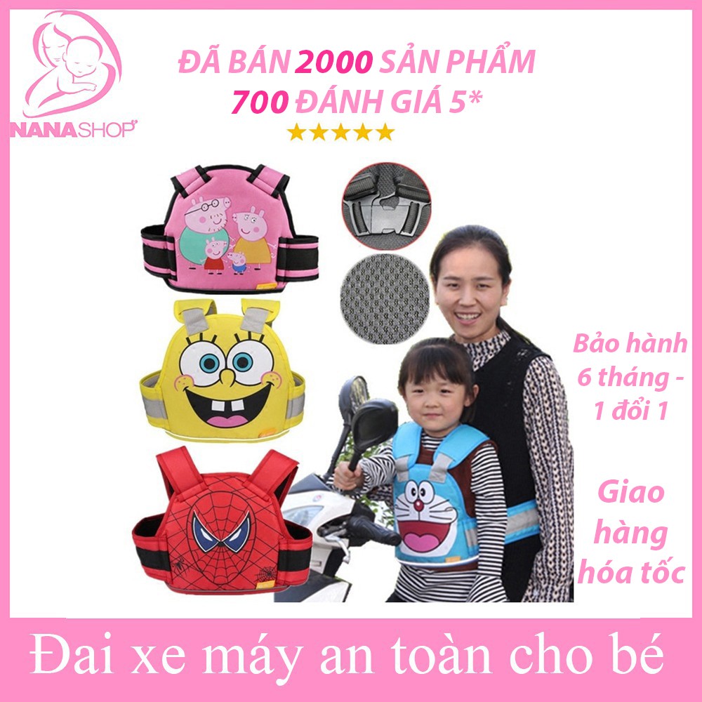 { SALE221 } [ BH 6 tháng 1 đổi 1 ] Đai an toàn cho bé ngồi xe máy - Đai đi xe máy cho em bé( có phản quang hơn 20 mẫu ) 