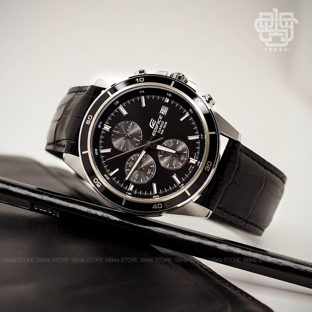 Đồng hồ nam Casio EDIFICE EFR-526 / EFR-526L-1A dây da thật, hàng chính hãng