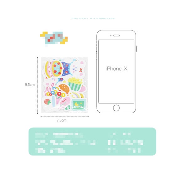 Set 40 giấy dán sticker gấu, thỏ, cô gái dễ thương