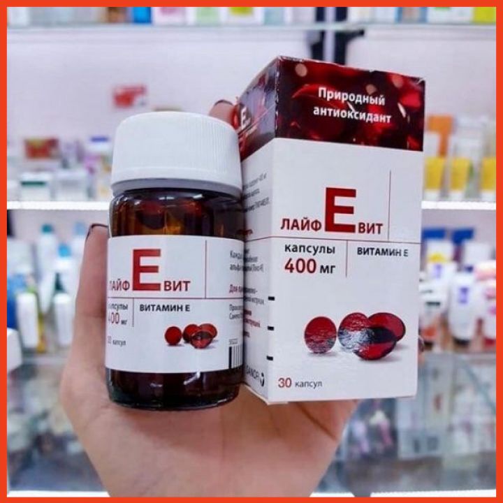 Vitamin E đỏ nga 400mg [DATE 4/2024] CHUẨN AUTH đẹp da,