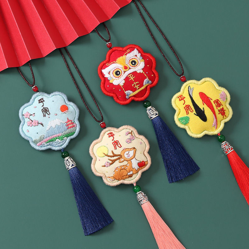 Tự làm / thêu phong cách Trung Quốc / mặt dây chuyền xe hơi / dệt tay / quà tặng / thêu