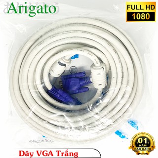 Dây VGA 3m, cáp máy tính vga 3m Trắng
