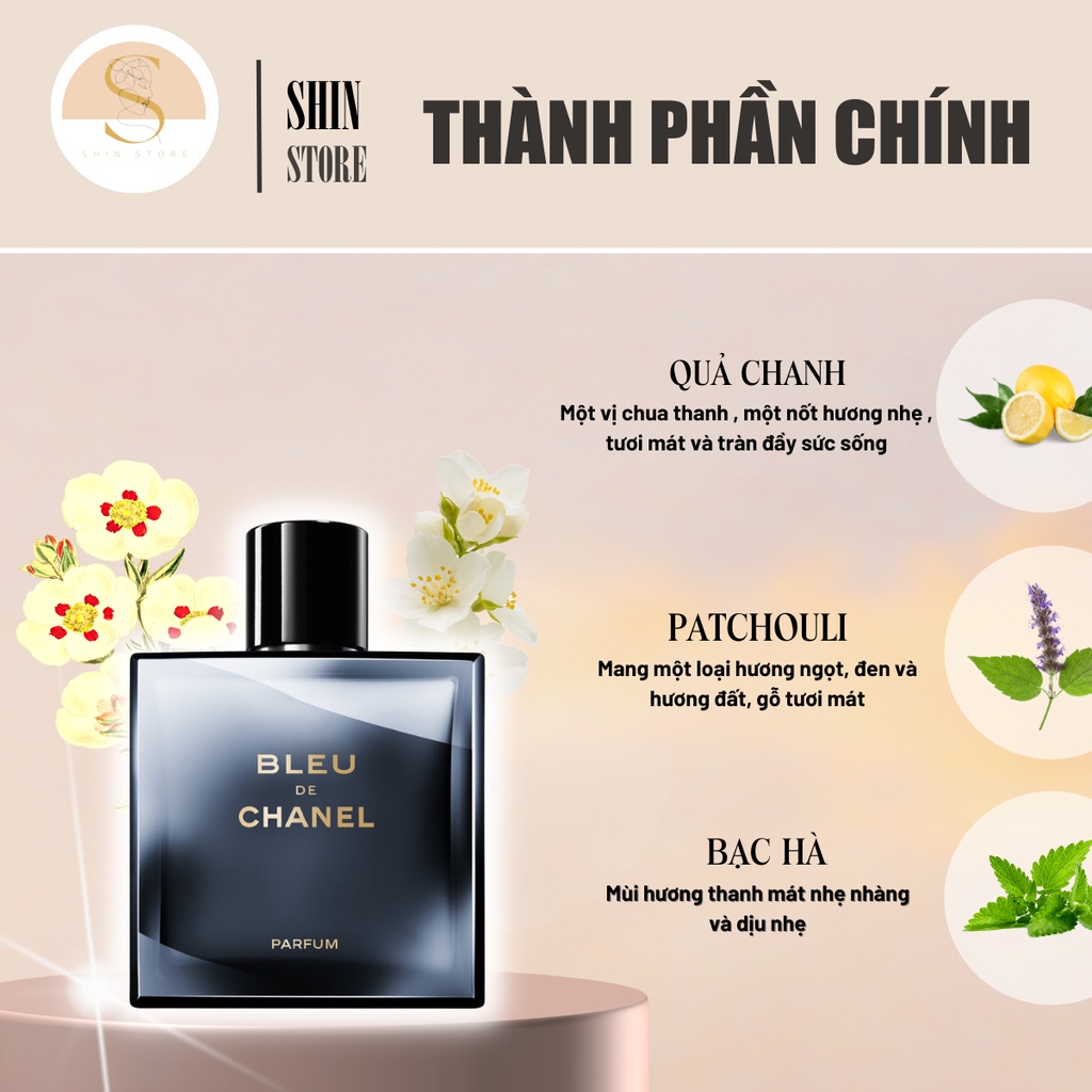 Nước hoa Nam Bleu De Chanel EDP 100ml -  Dầu thơm hương thơm mạnh mẽ, nam tính, sang trọng