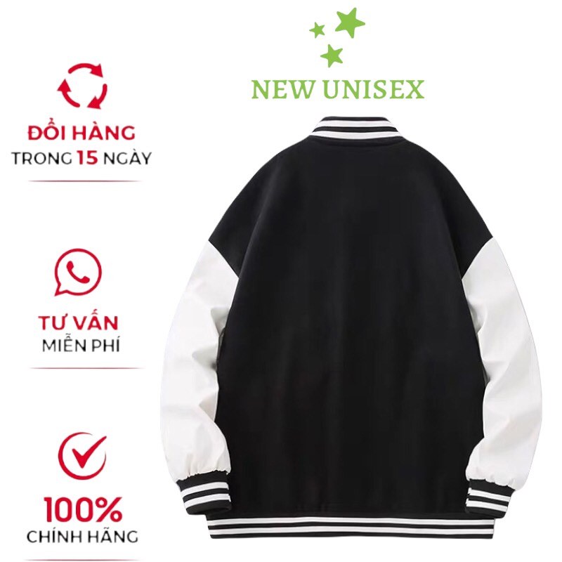 Áo Bomber Nam Nữ, Áo Khoác Bomber Unisex Áo 2 Lớp Vải Dạ Dày Phối Tay Kaki Cực Hot Trend