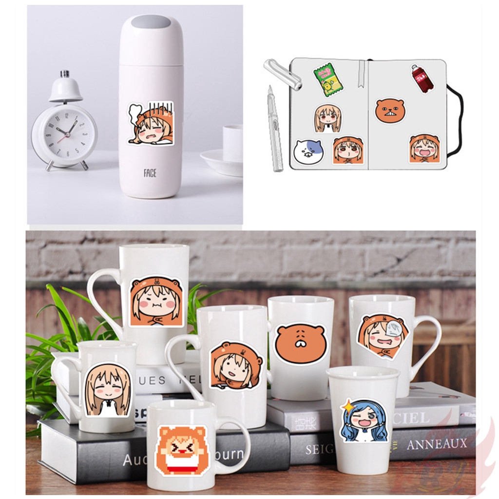 Set 40 miếng dán hình họa tiết anime Himouto Umaru-chan  dùng trang trí album / nhật ký / laptop / sổ tay / ván trượt