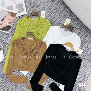 Áo Giấy Nhũ Croptop Cổ Đổ