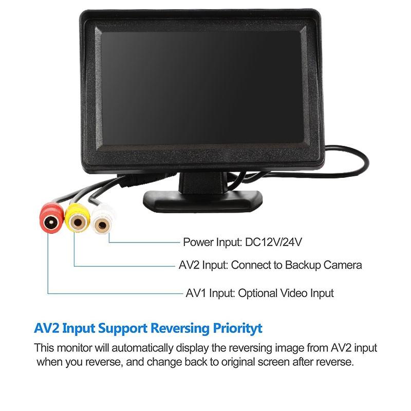 4.3 ''HD Car Monitor TFT LCD Display Reverse Camera Monitor Video Input Screen | BigBuy360 - bigbuy360.vn
