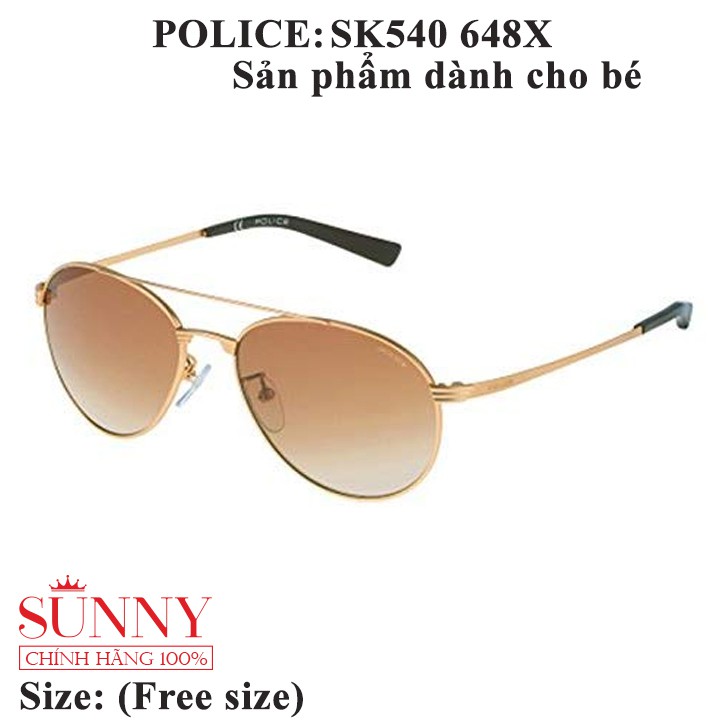 Kính mát thời trang chính hãng nhiều màu Police SK540, thiết kế dễ đeo bảo vệ mắt