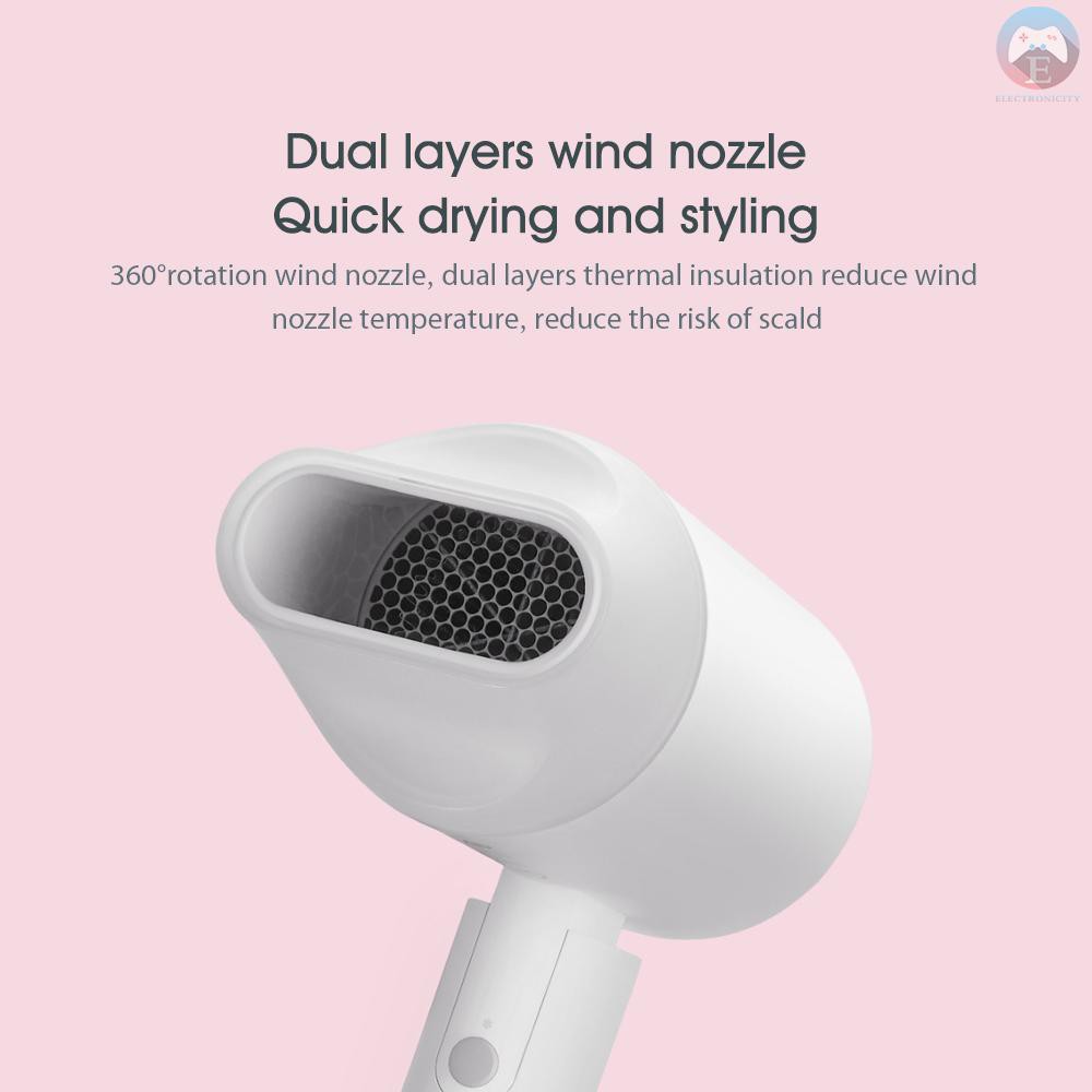 Ê Xiaomi Youpin Anion Hair Dryer CMJ02LXW 1600W Negative Ionic Blow Dryer for Fast Drying 18000rpm Motor Light Weight Hair Blow Dryer Home Travel