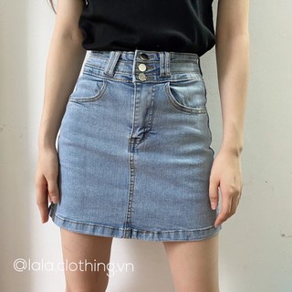 (SẴN) Chân váy jeans 3 cúc