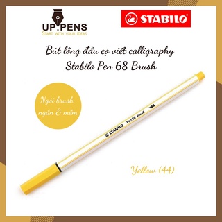 Bút brush viết calligraphy Stabilo Pen 68 Brush – Màu vàng (Yellow)