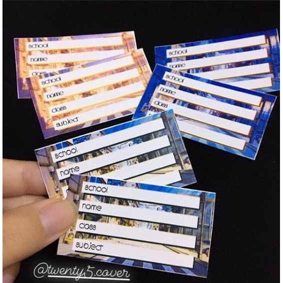 20 NHÃN VỞ IN THEO YÊU CẦU