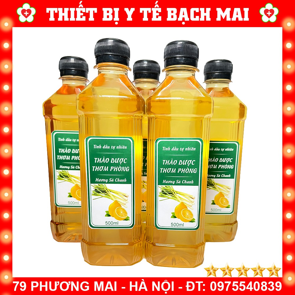 [500ml] Tinh Dầu Sả Chanh Thơm Phòng, Xua Đuổi Côn Trùng, Giúp Tinh Thần Sảng Khoái