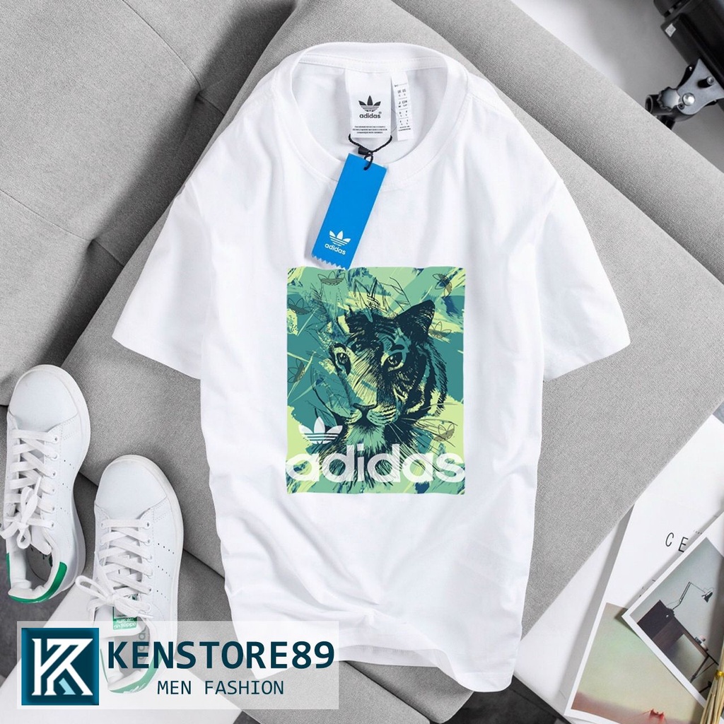 Áo thun nam cổ tròn AD CON CỌP ngắn tay cotton 100% KENSTORE89 ATK007