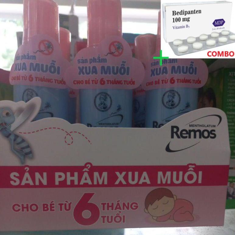 Combo Bedipanten 100mg +  Xịt Remos chống muỗi