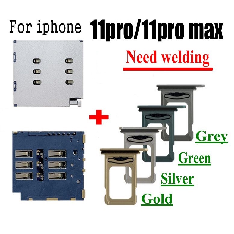 1 Set Dây Cáp Đọc Thẻ SIM Hai Đầu Thay Thế Cho iPhone 12 11 pro max XR XS max