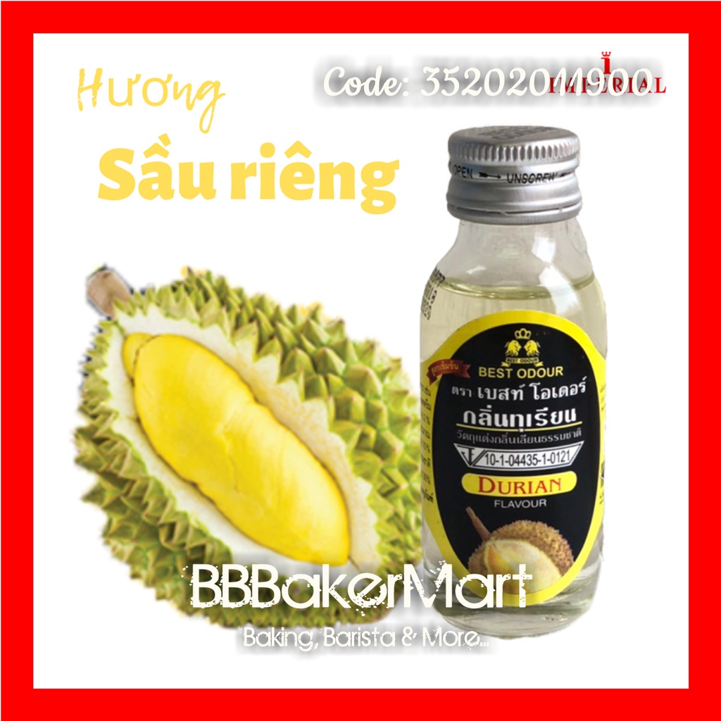 Hương mùi SẦU RIÊNG DURIAN Best Odour Thái Lan - Chai 30ml