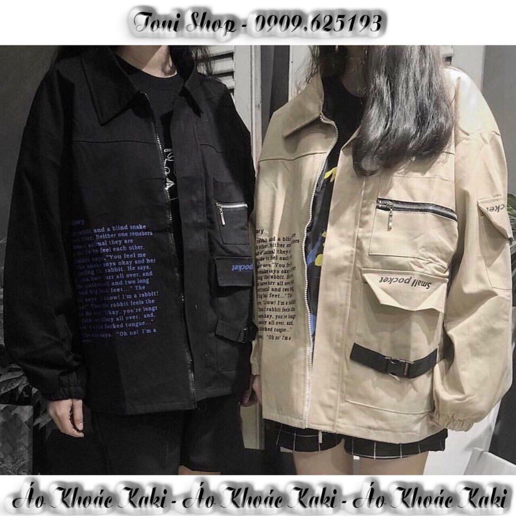ÁO KHOÁC KAKI NAM NỮ TÚI HỘP 03 MÀU FORM RỘNG ĐỘC ĐÁO TTH-FASHION | BigBuy360 - bigbuy360.vn