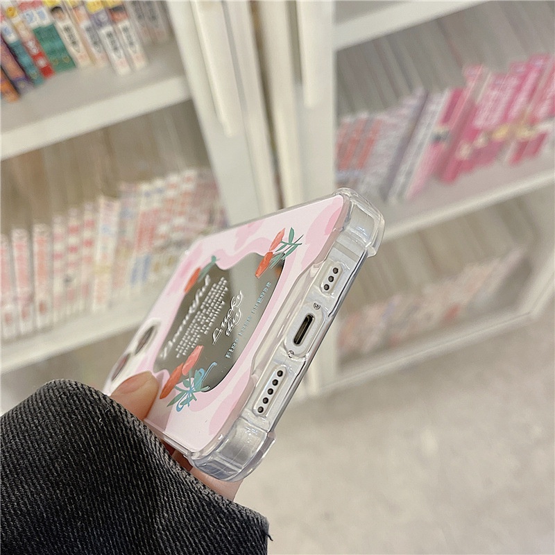 Ốp lưng iphone Ốp Điện Thoại Gắn Gương Màu Hồng Cho iPhone 6/6splus/7/7plus/8/8plus/x/xr/xs/11/14pro/13/pro/max/plus/promax 13 Dinuo case