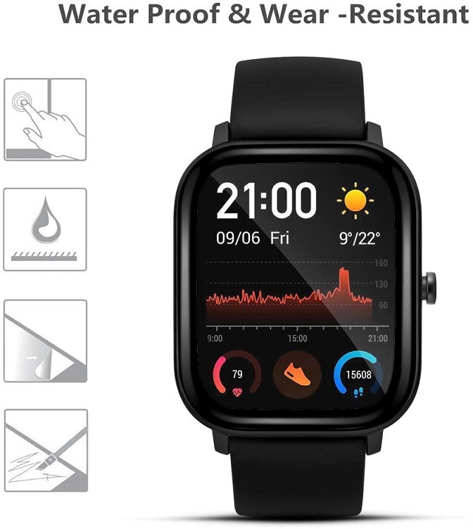 Miếng Dán Màn Hình Cong 3d Cho Đồng Hồ Thông Minh Huami Amazfit Gts 2 / Gts /gts 2e