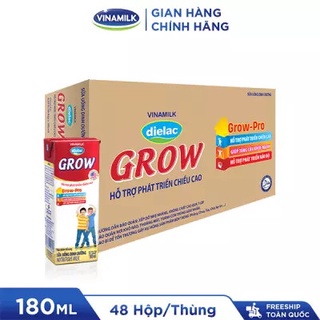 [HSD T11-2022] [TẶNG BALO SIÊU NHÂN] Thùng 48 Hộp Sữa Bột Pha Sẵn Dielac Grow 180ml